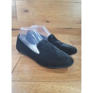 BIRDIES 'The Starling' Womens Black Velvet Comfort Flat Loafers SIZE 8.5